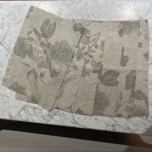 Linen Botanical Print Placemats Set of 6 NWOT